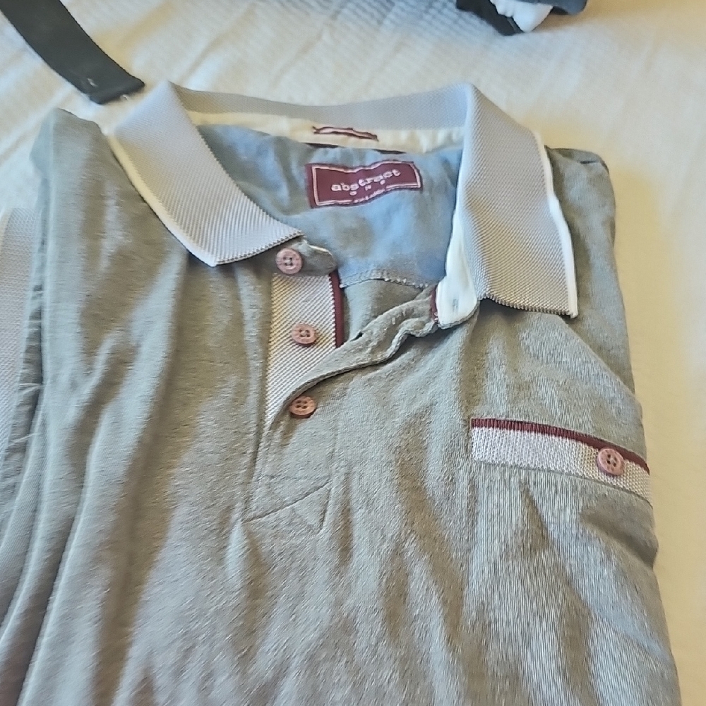 Gray Short Sleeve Polo Shirt
